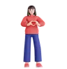 Woman Showing a Heart Shape