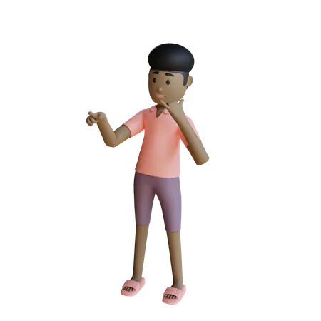 Woman showing calling hand gesture 3D Illustration