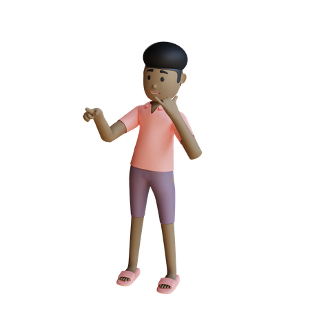 Woman showing calling hand gesture  3D Illustration