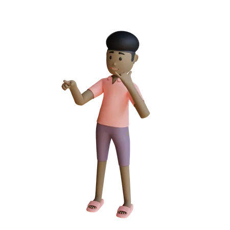 Woman showing calling hand gesture  3D Illustration