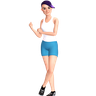 3d woman exercise illustration