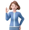 Woman Showing Ok Sign