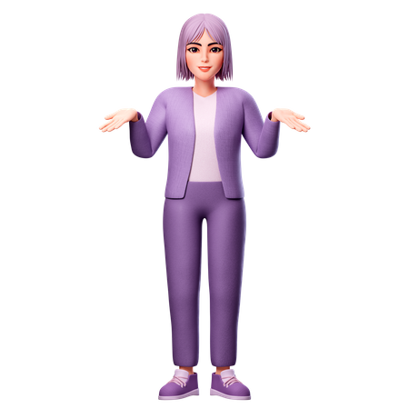 Woman Showing Stop Gesture  3D Icon