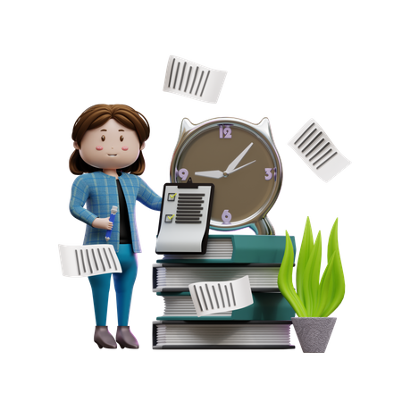 Woman Showing Task  3D Icon