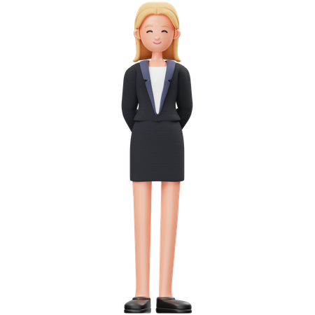 Woman Smiling  3D Illustration