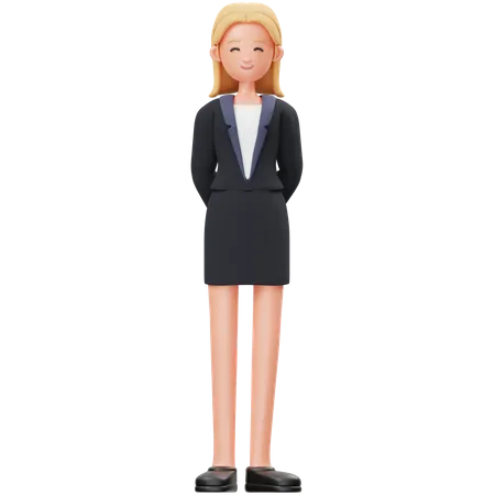 Woman Smiling  3D Illustration