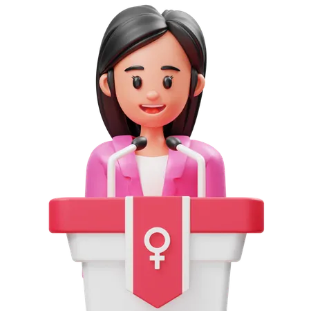 Woman Speech  3D Icon