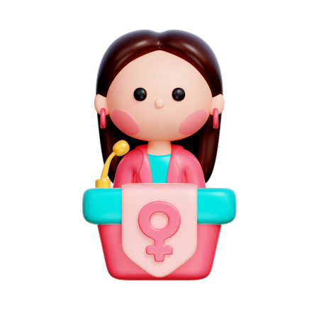 Woman Speech  3D Icon