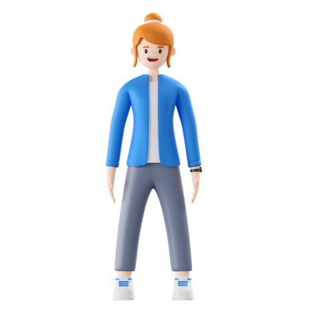Woman standing  3D Icon