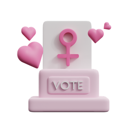 女性参政権  3D Icon