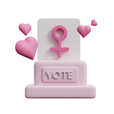 Woman Suffrage  3D Icon