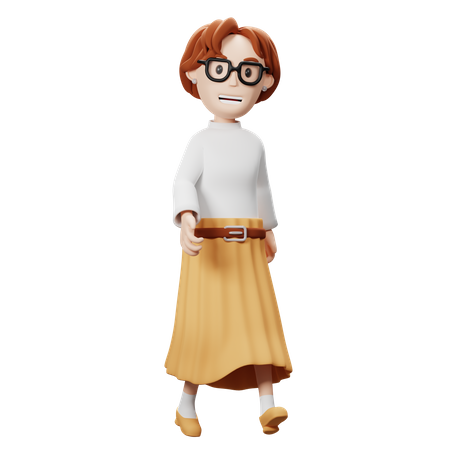 Woman Teacher  3D Illustration