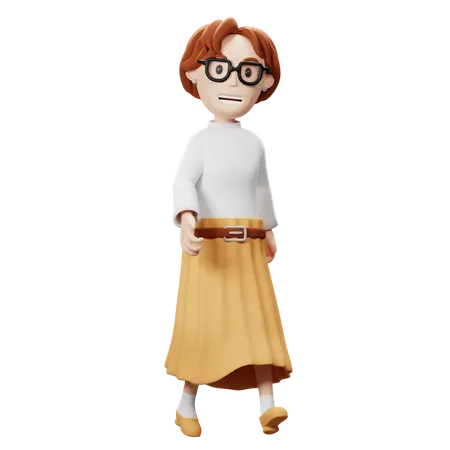 Woman Teacher  3D Illustration