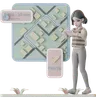 Woman Tracking Delivery Through App