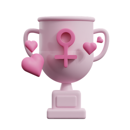 Woman Trophy  3D Icon