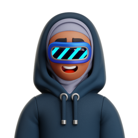 Woman Wearing Hijab  3D Icon