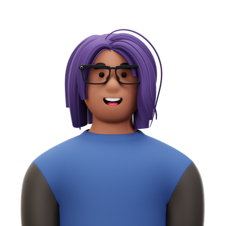 Woman with Glasses  3D Icon