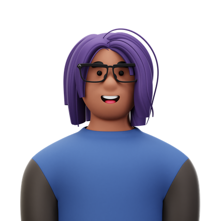 Woman with Glasses  3D Icon