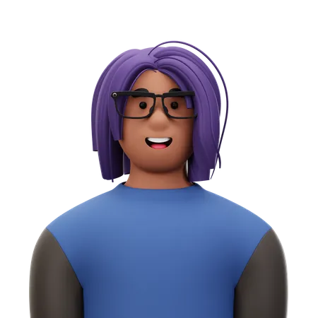 Woman with Glasses  3D Icon