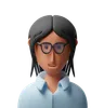 Woman with glasses avatar