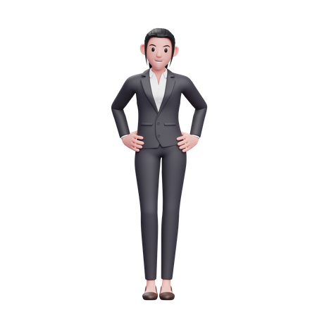 Woman With Hand On Waist  3D Icon