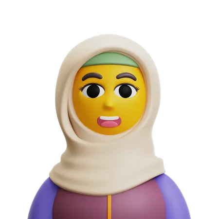 Woman with Hijab  3D Icon