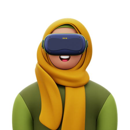 Woman with Hijab  3D Icon