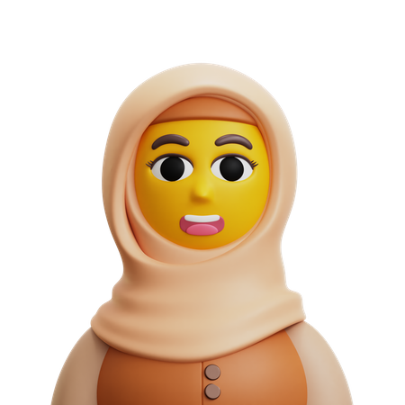 Woman with Hijab  3D Icon