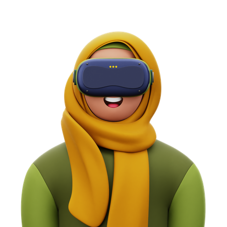 Woman with Hijab  3D Icon