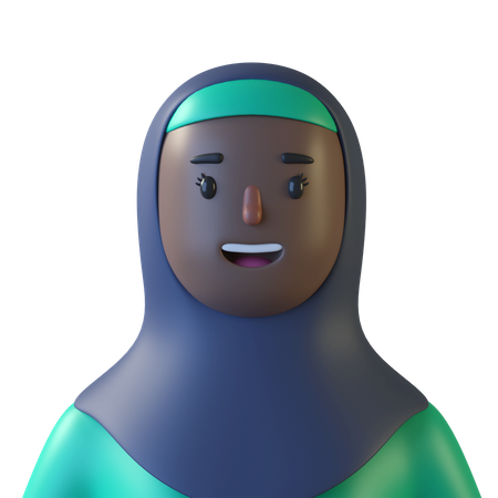 Woman With Hijab 3D Icon