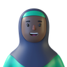 hijab girl 3d logos
