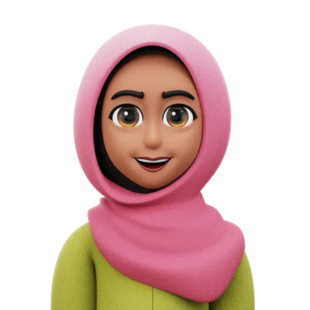 Woman with Hijab 3D Icon