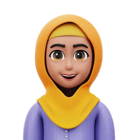 Woman with Hijab 3D Icon