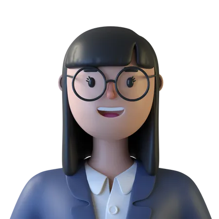 Woman With Optical  3D Icon