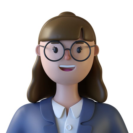 Woman With Optical 3D Illustration