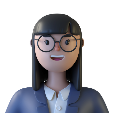 Woman With Optical 3D Icon