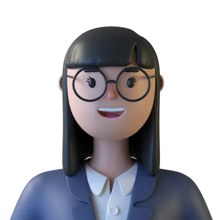 Woman With Optical 3D Icon