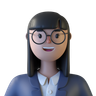 woman with optical emoji 3d