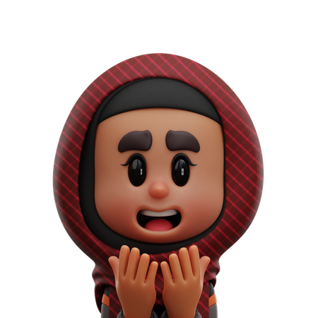 WOMAN WITH PRAY HAND  3D Icon
