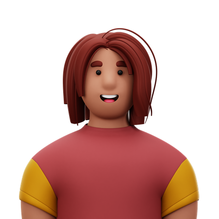 Woman with Short Hair  3D Icon