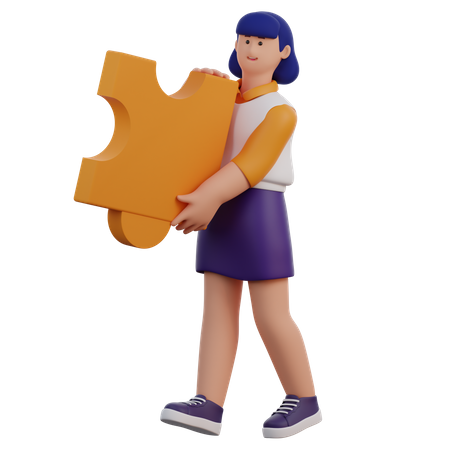 Woman With Solution  3D Icon