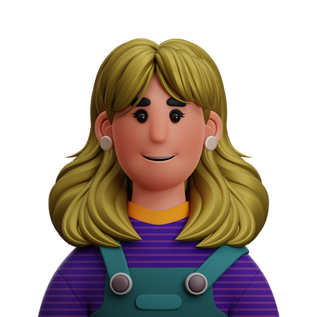 WOMAN WITH VEST  3D Icon