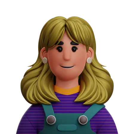 WOMAN WITH VEST  3D Icon