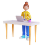 working-woman 3d images