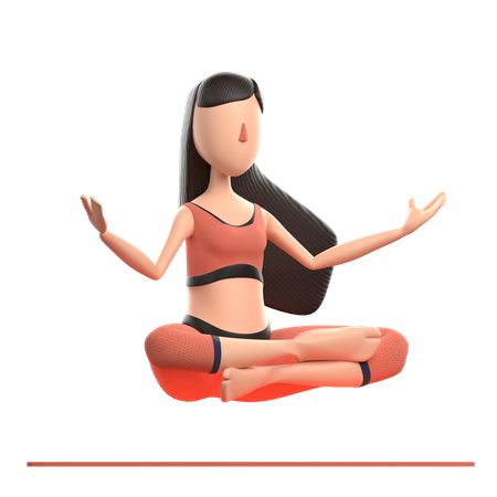 Woman Working Out  3D Icon