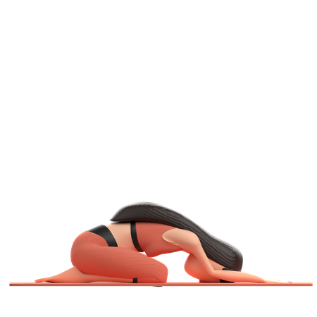 Woman Working Out  3D Icon