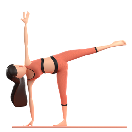 Woman Working Out  3D Illustration