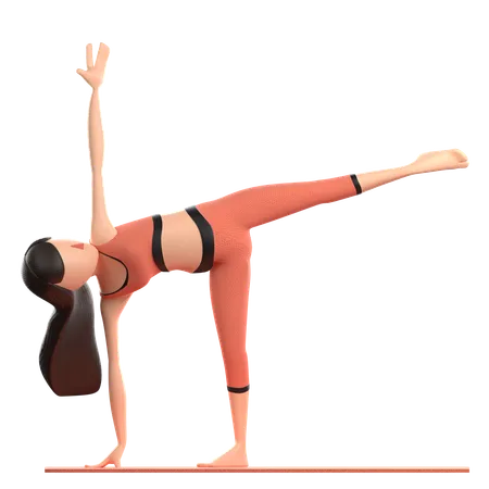 Woman Working Out  3D Illustration