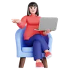 Woman Working with laptop