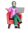 Woman Working with laptop